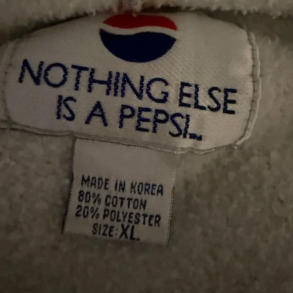 Vintage Pepsi Logo Hoodie Sweatshirt Gray XL 90s Made in El Salvador - Picture 9 of 10